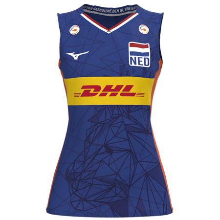 Nevobo Volleyball Match Blue Shirt Women
